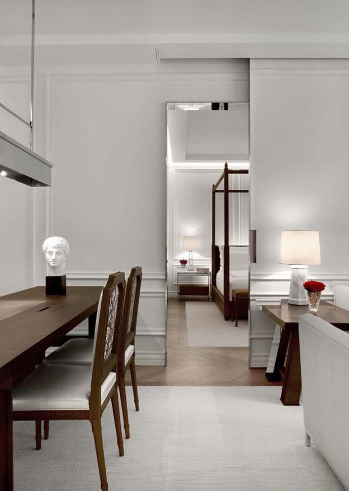 Udsigt over spisestuen i prestige suite  Baccarat Hotel York