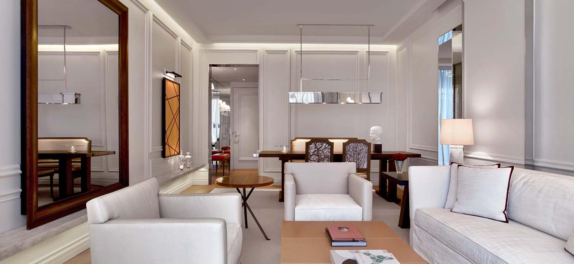 Vista del comedor de prestige suite  Baccarat Hotel York