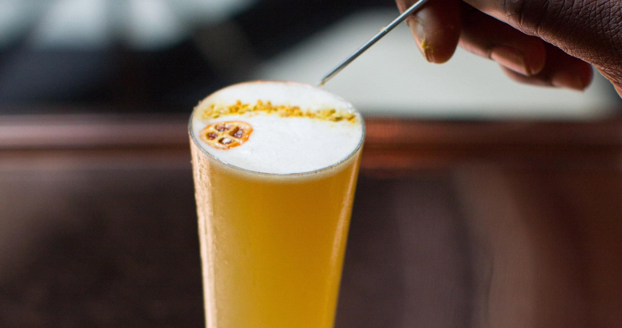 Cocktail « Gold Star » servi au the Bar  Baccarat Hotel