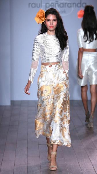 modella alla settimana della moda