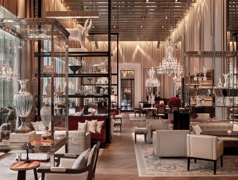 Baccarat Hotel Grand Salon , 샹들리에, 유리 공예품