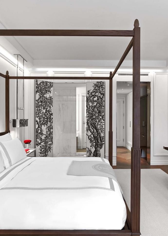 Interior dos quartos Baccarat hotel Iorque