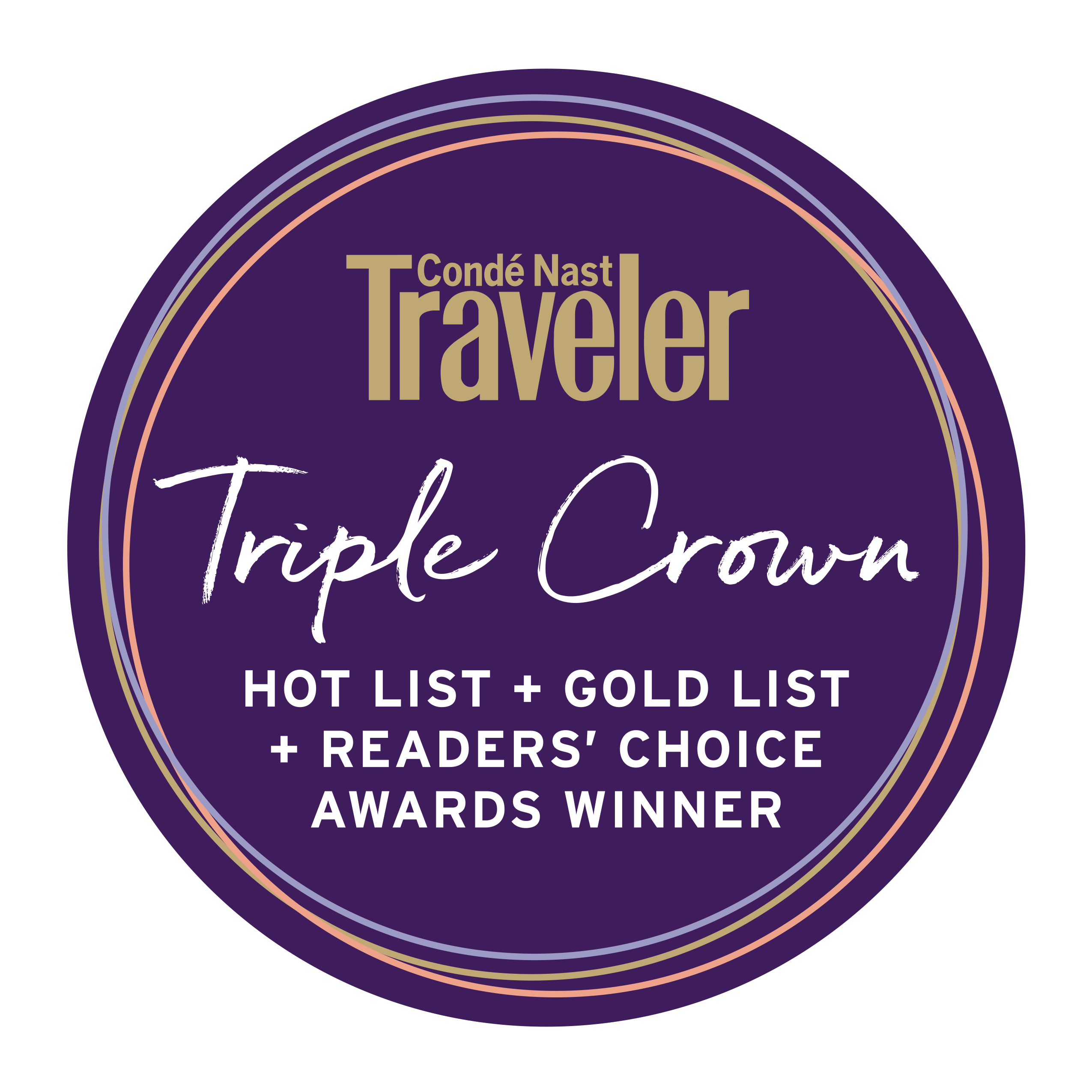 2026  Condé Nast Traveler Triple Crown Badge