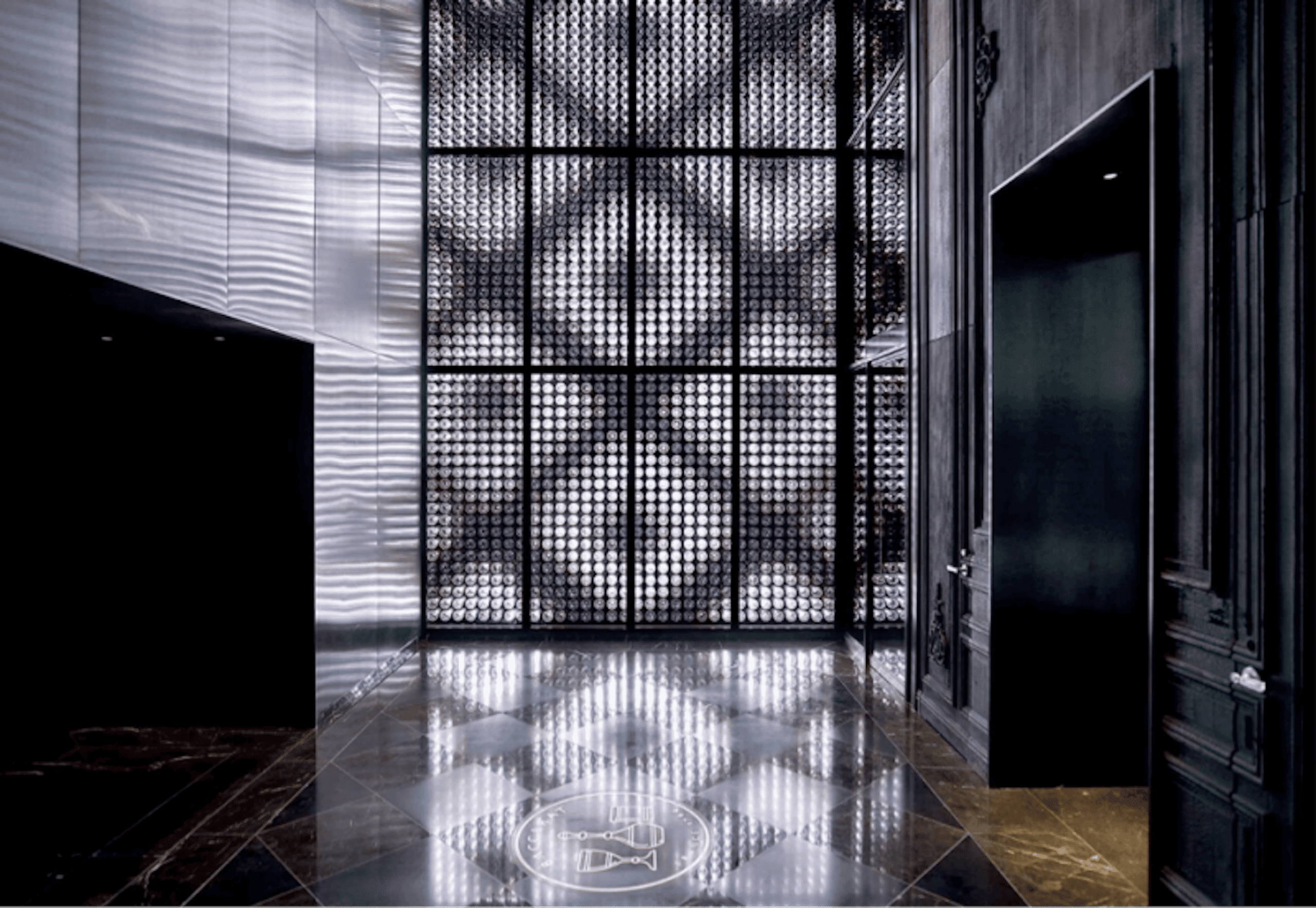 Harcourt Glass Wall at Baccarat Hotel New York