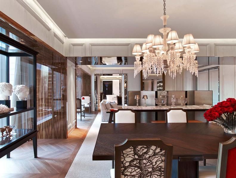 Living space inside a suite