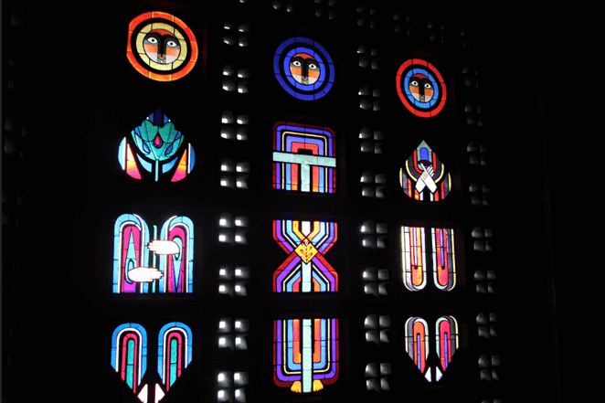 Baccarat’s beautiful stained glass at Saint-Rémy church.