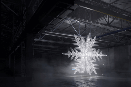 Baccarat’s UNICEF Snowflake in New York City.