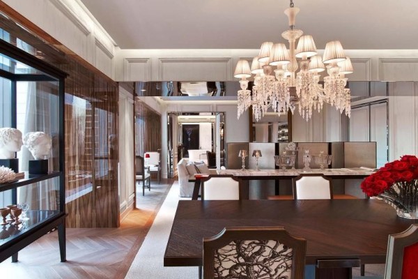 Living space inside a suite