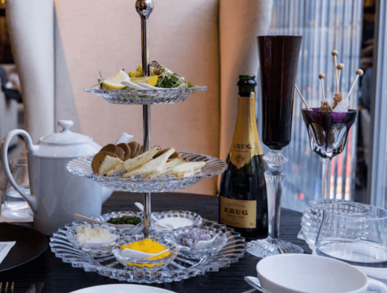 Afternoon tea in the Grand Salon, Baccarat Hotel