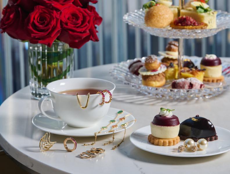 afternoon tea with jewelry