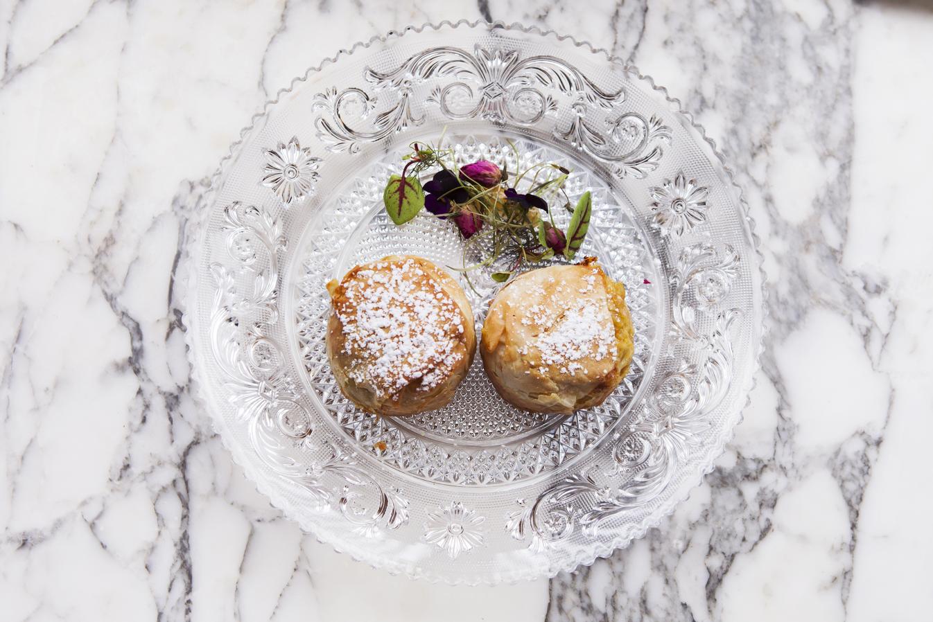 chicken pastilla at Baccarat afternoon tea