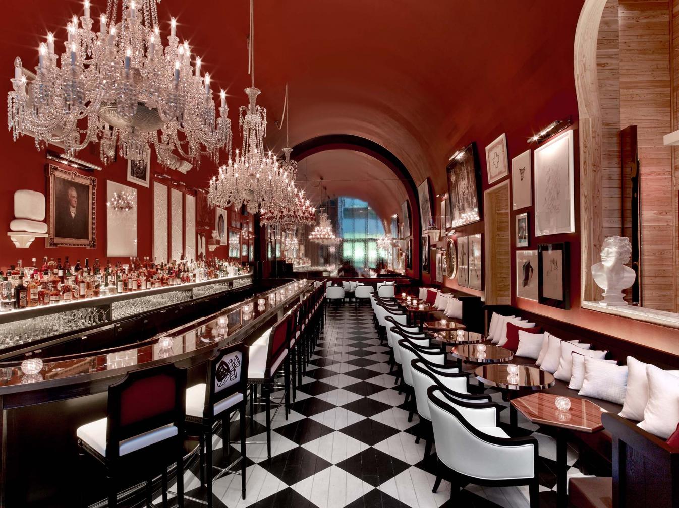 The interior of the Baccarat bar