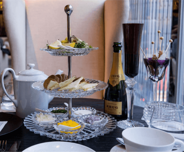 Afternoon tea in the Grand Salon, Baccarat Hotel