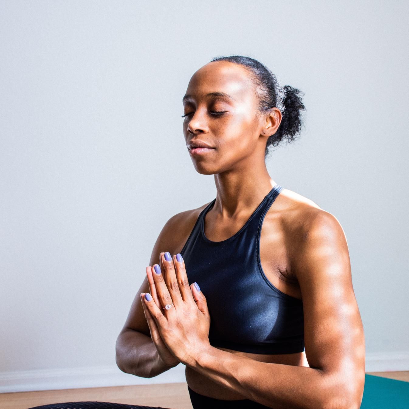 stock image girl meditating