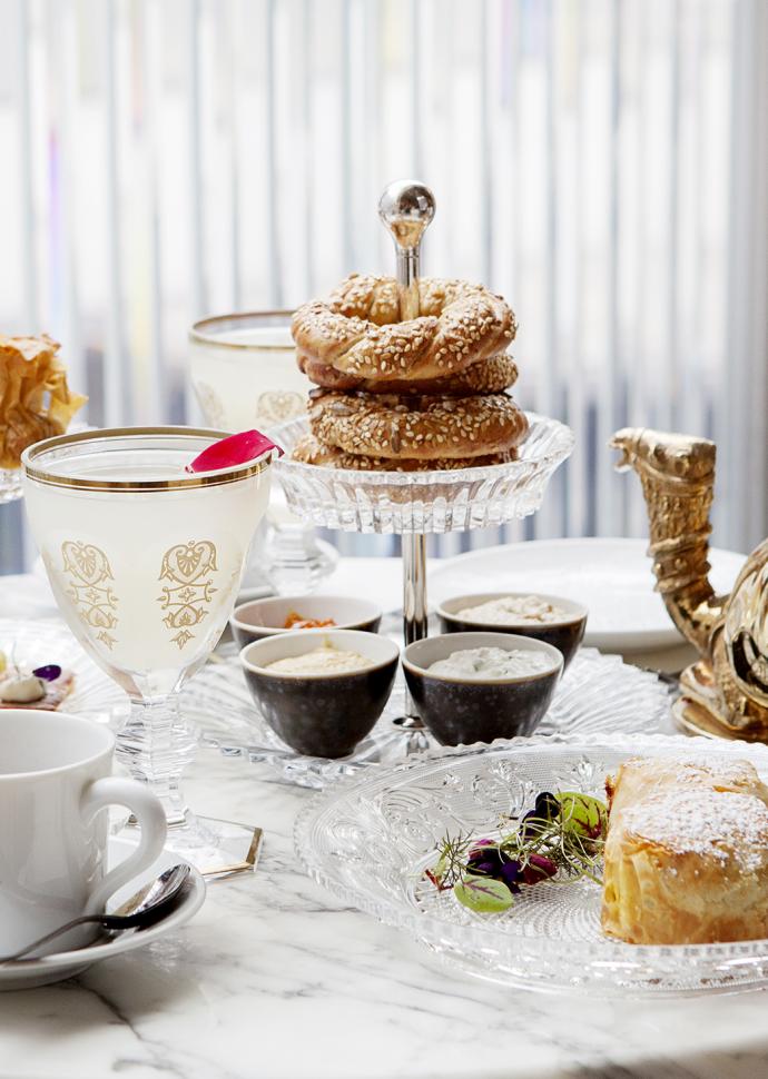 A table set for afternoon tea, Baccarat hotel