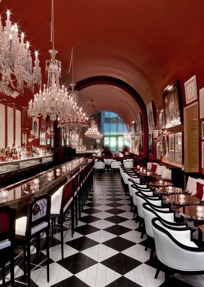 The interior of the Baccarat bar