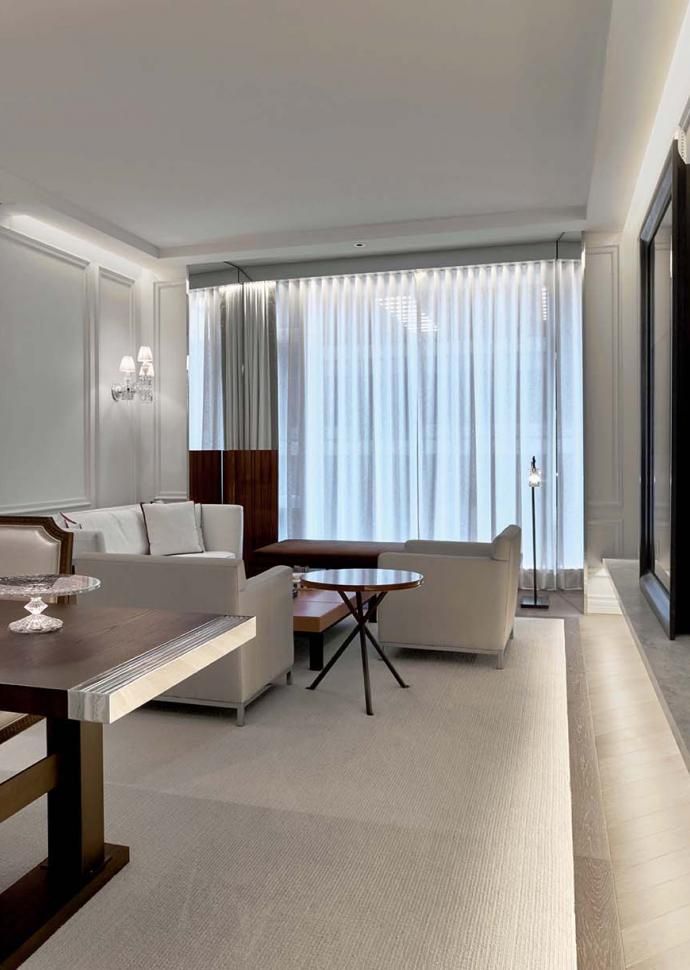 Prestige suite interior at the Baccarat Hotel New York