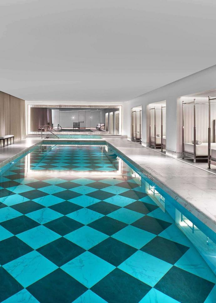 swimming pool at baccarat hotel new york