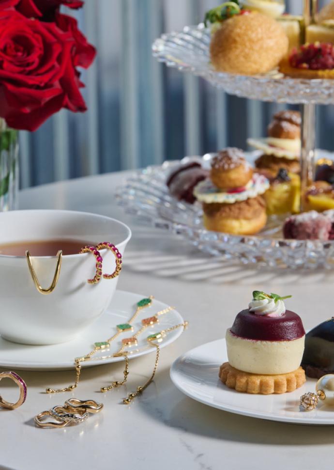 afternoon tea with jewelry