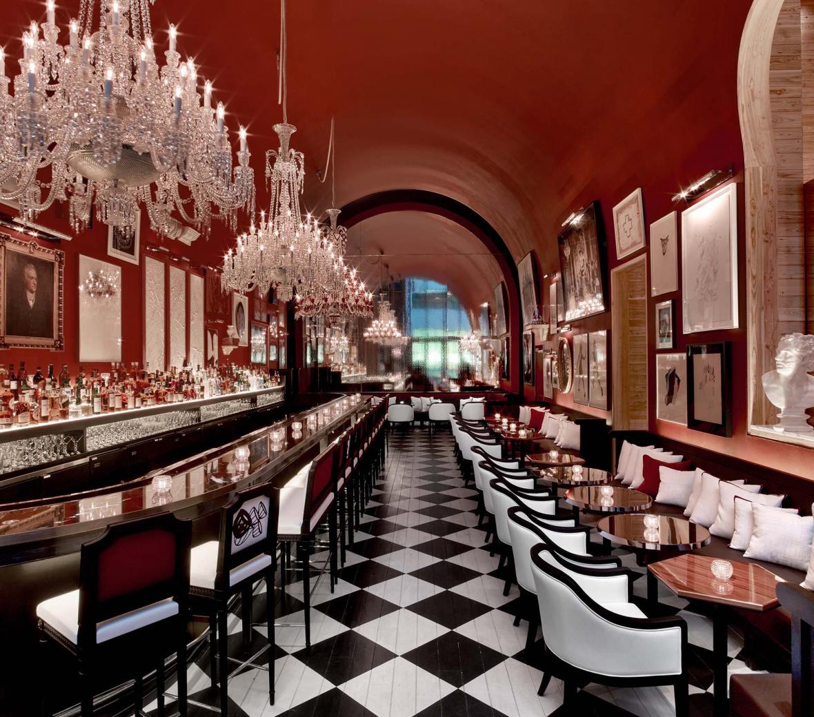 The interior of the Baccarat bar