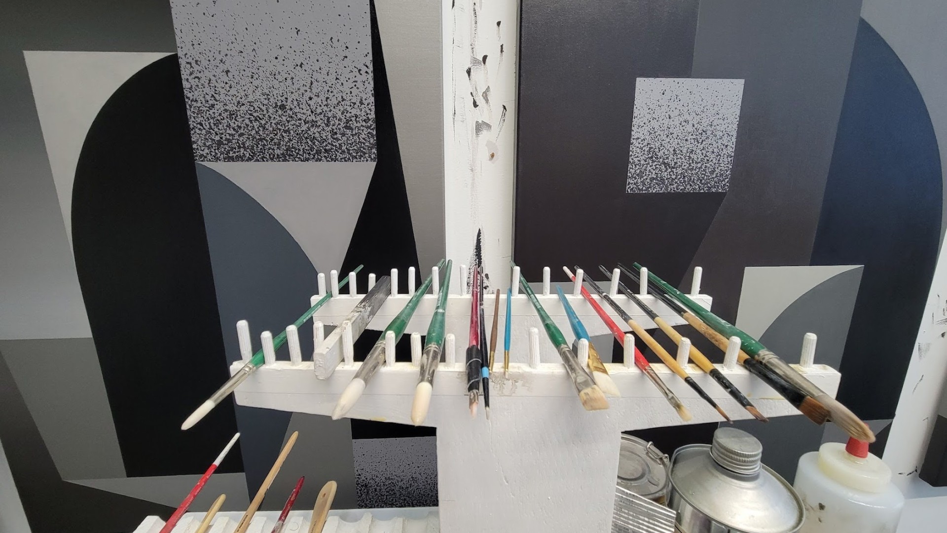 A series of paintbrushes 