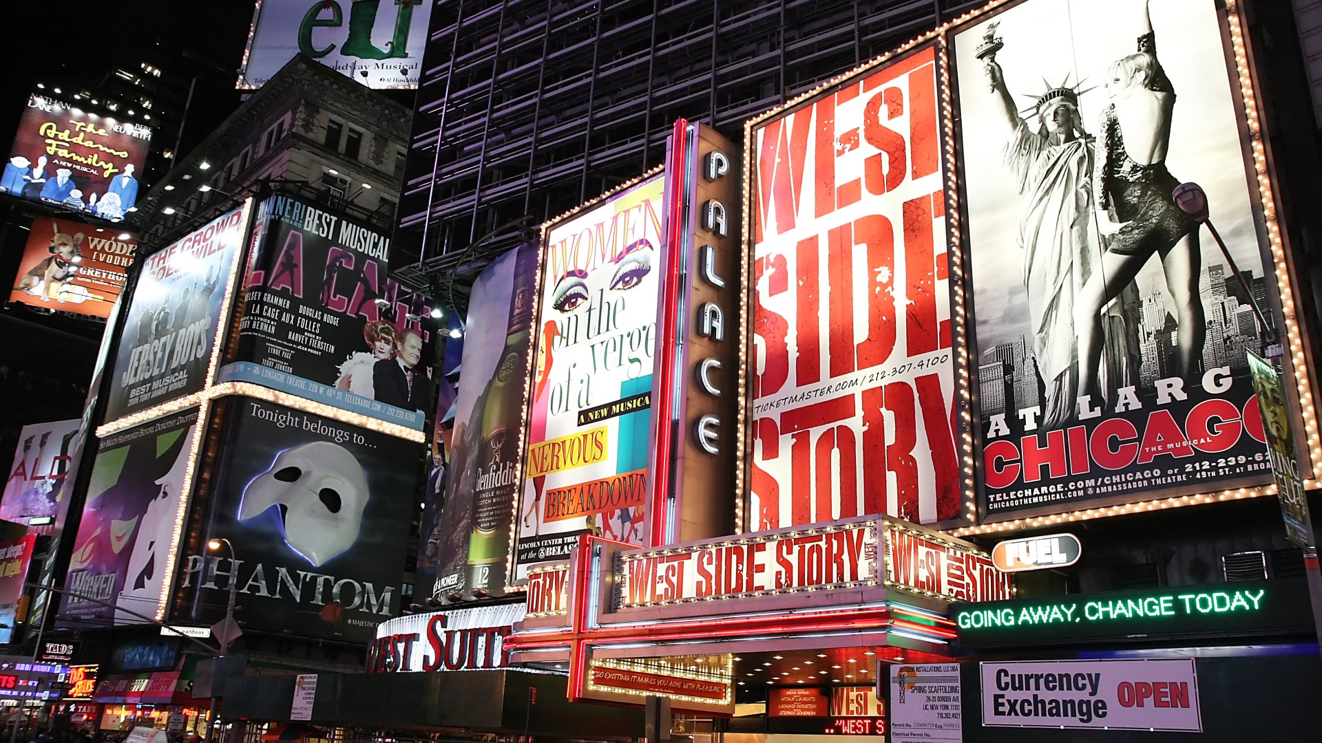 A series of large billboards