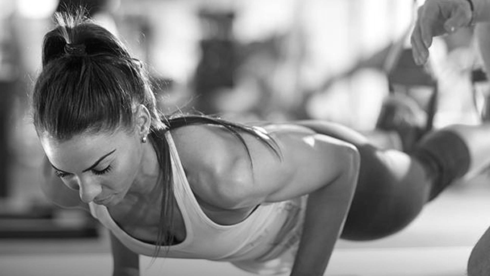 Woman doing pushups