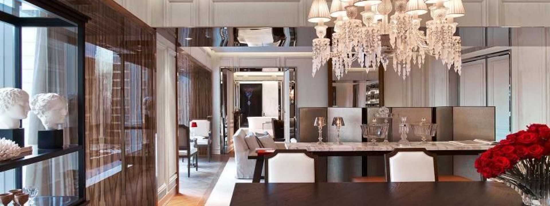 Living space inside a suite