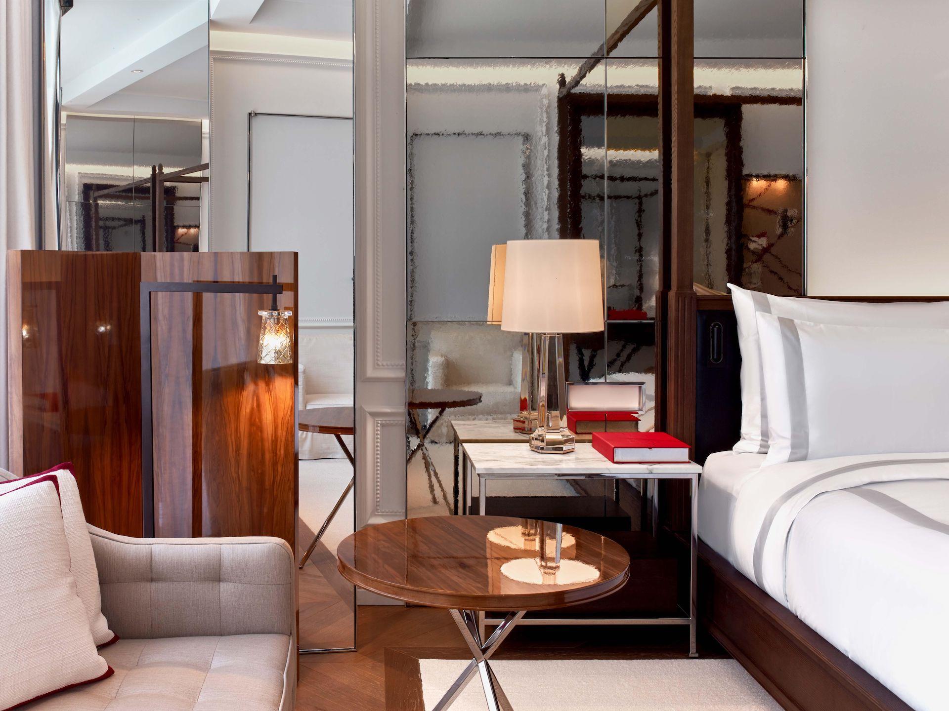 Baccarat guest room coffee table and night stand
