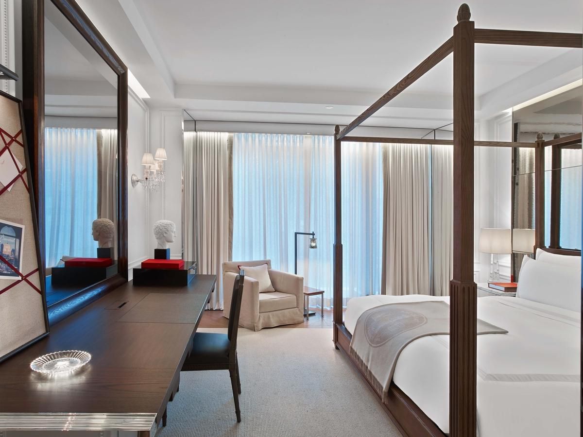 Grand classic king room interior at Baccarat Hotel New York