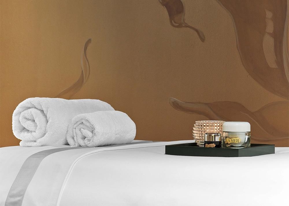 Spa de Mer, towels and treatment at Baccarat hotel