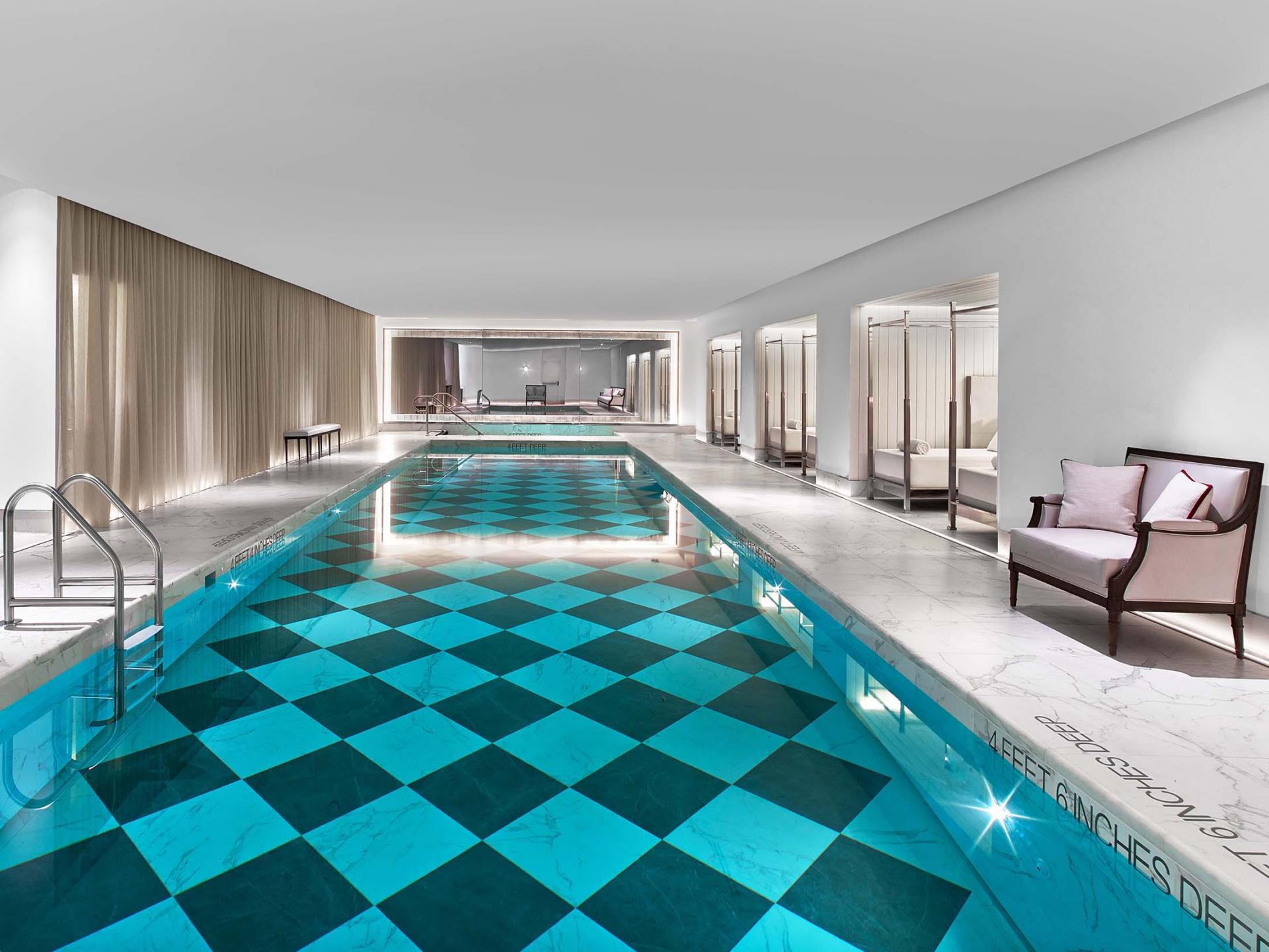 indoor pool in nyc at Baccarat hotel