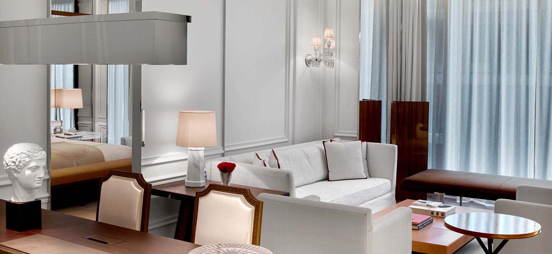 Prestige suite interior at the Baccarat Hotel New York