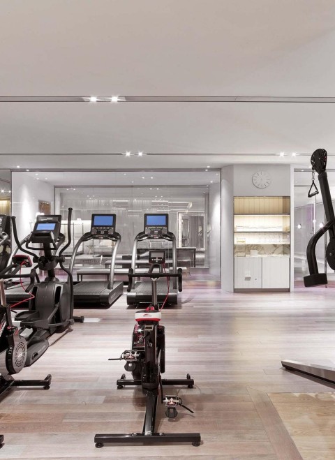 A fitness gym with workout equipment