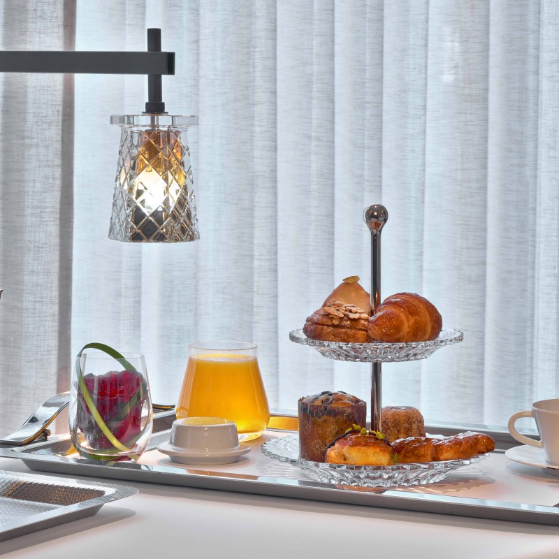 A continental breakfast spread