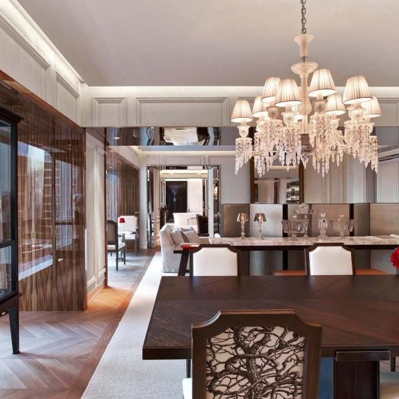 Living space inside a suite