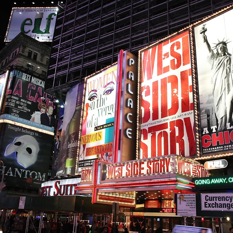 A series of large billboards